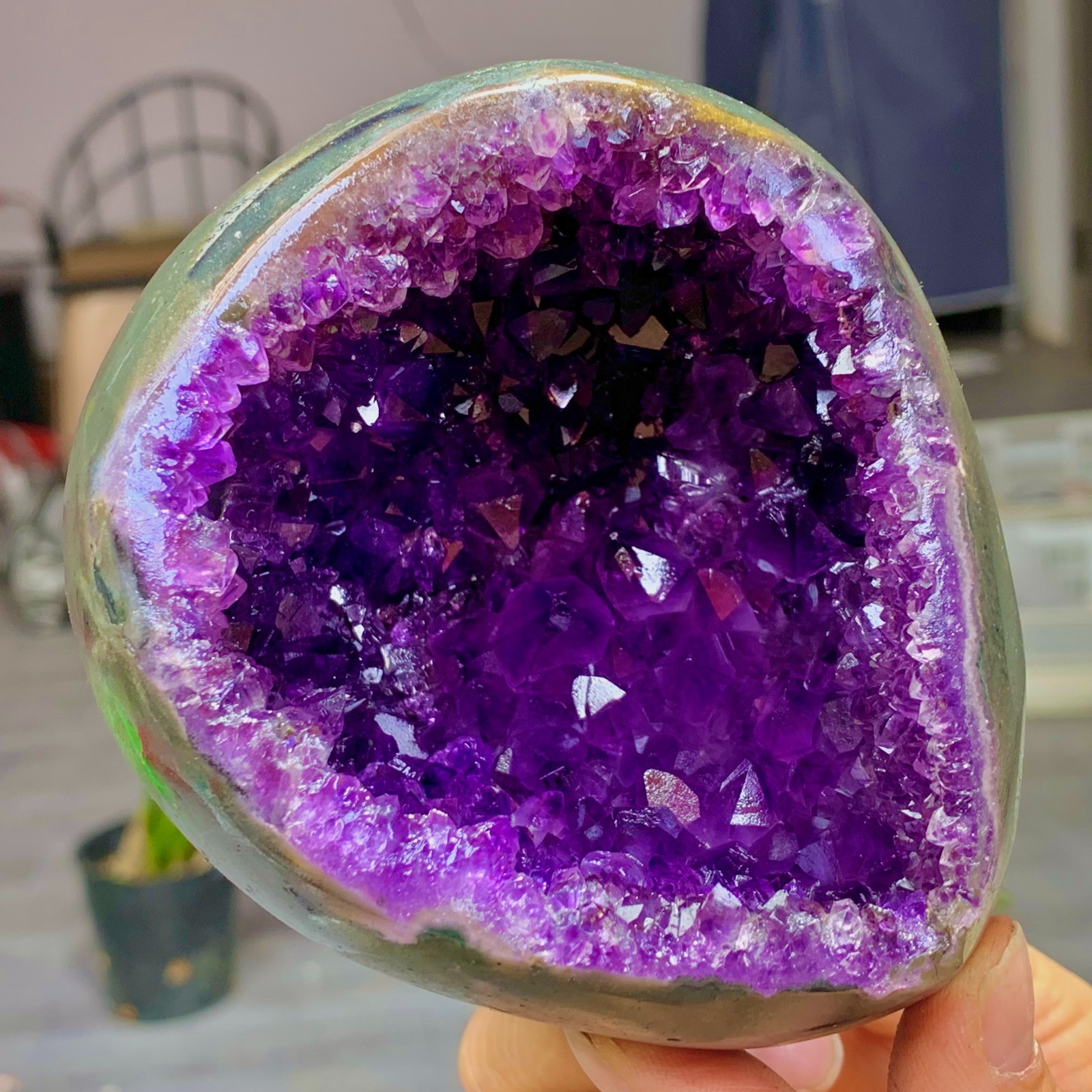 1.8LB Healing of natural amethyst crystal cave quartz cluster specimens