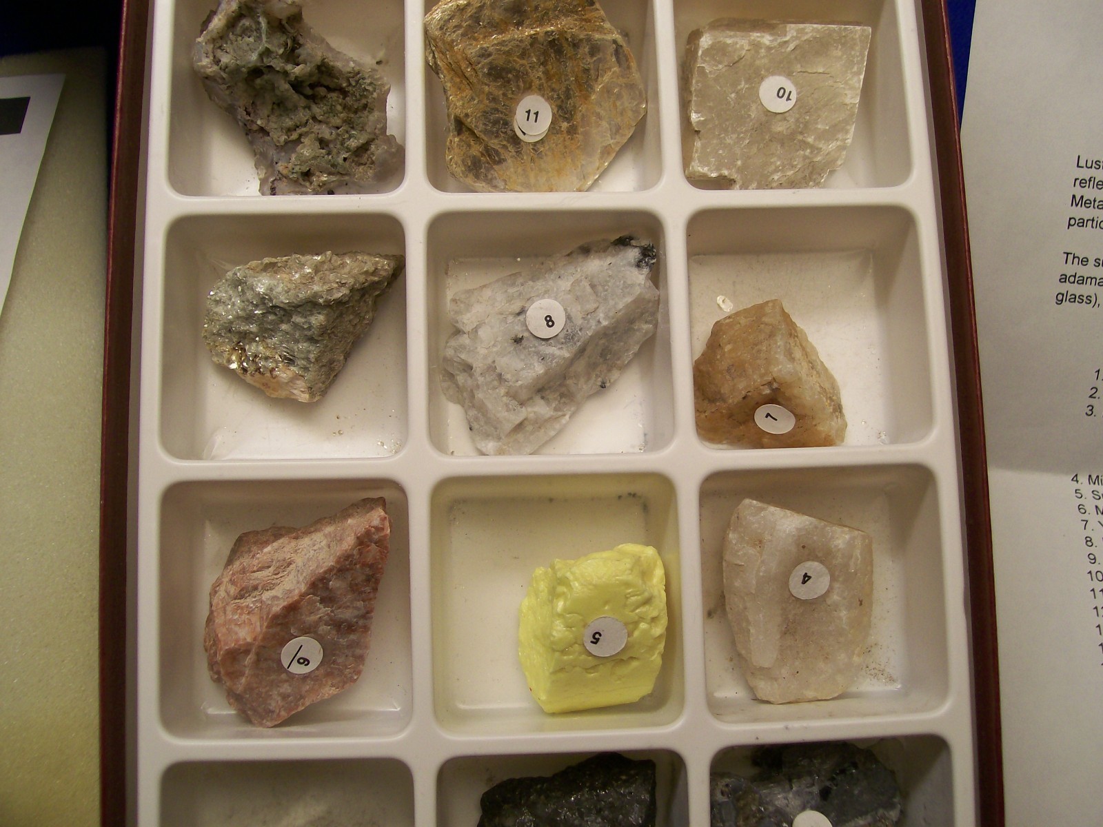 Carolina Biological Supply Company No. GEO 2880 Complete 15 Mineral Sample Kit