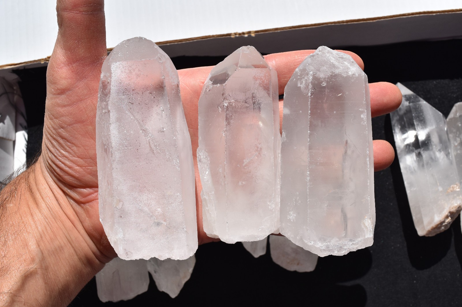 WHOLESALE Quartz Crystals from Madagascar 12 pcs 2.5 kg # 5666