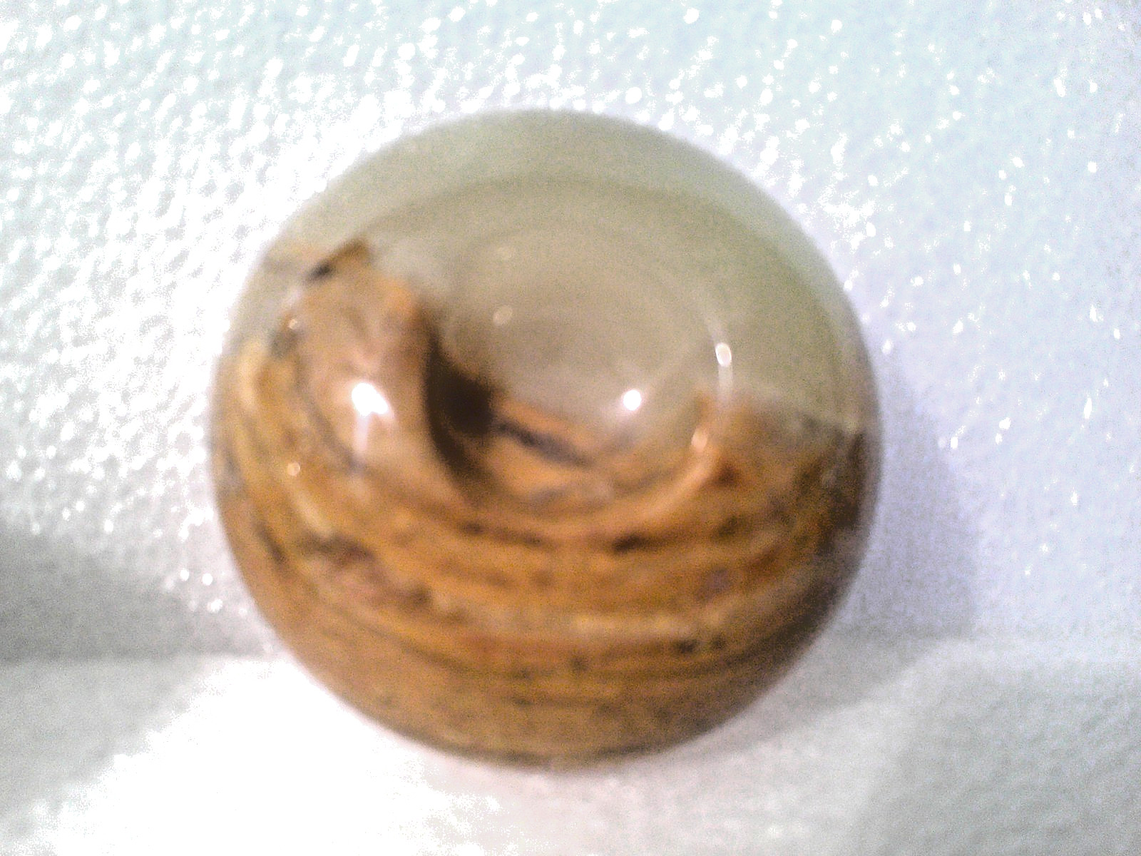 POLISHED MARBLE EGG WITH MATCHING STAND