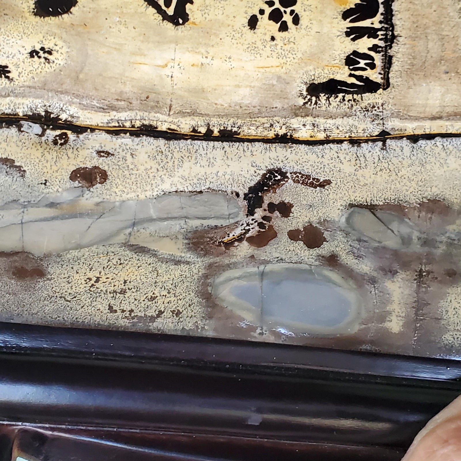 Picture Jasper Dendrite Pastel Display Tile Crystal Free Stand 838 grams