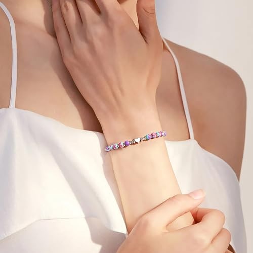 Birthday Bracelet: Natural Stone Healing Bracelet 6mm Emperor Purple