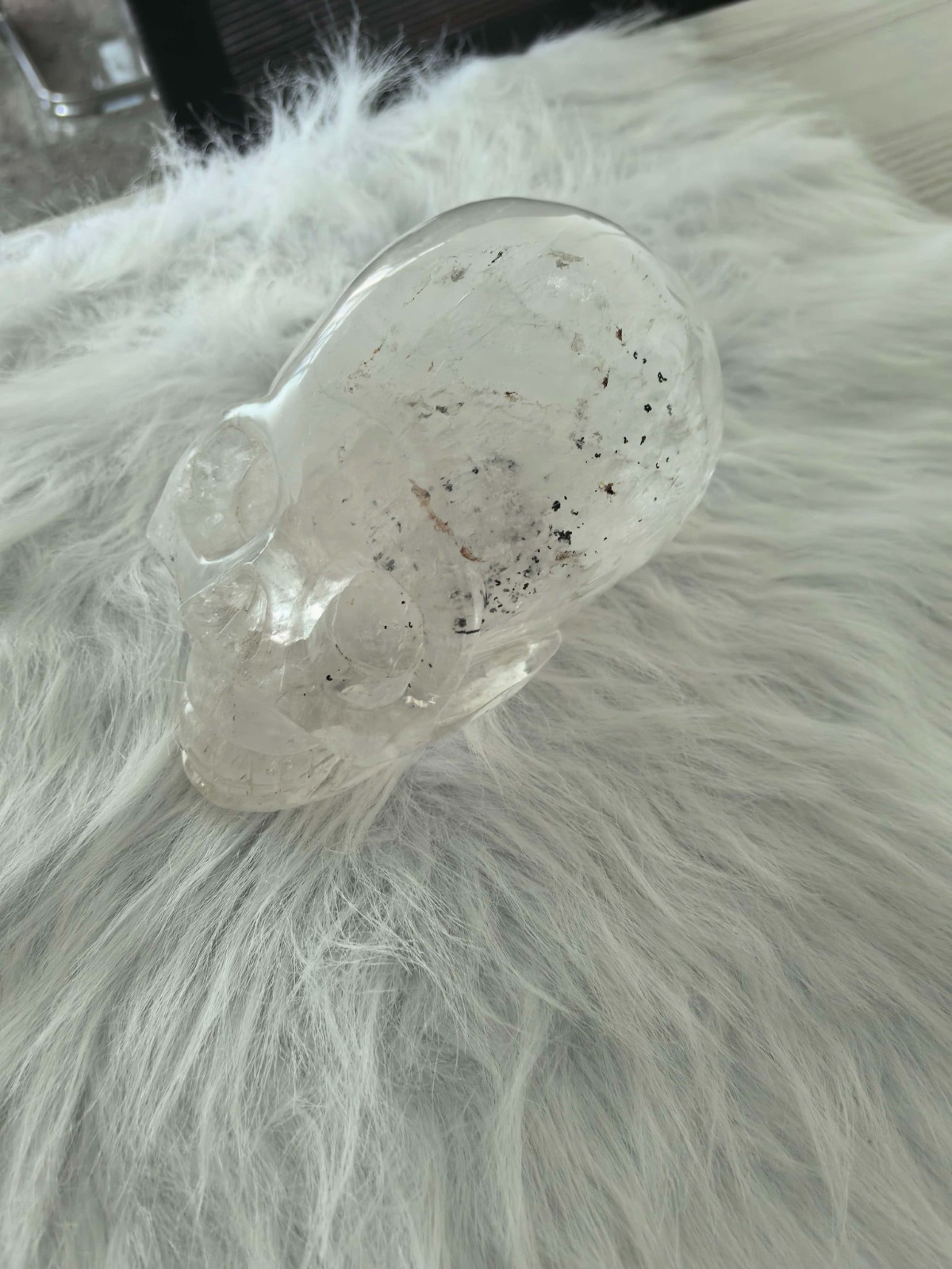 RARE Natural White Quartz Crystal Skull Carving 8cm9cm15cm Large Healing Metaphy