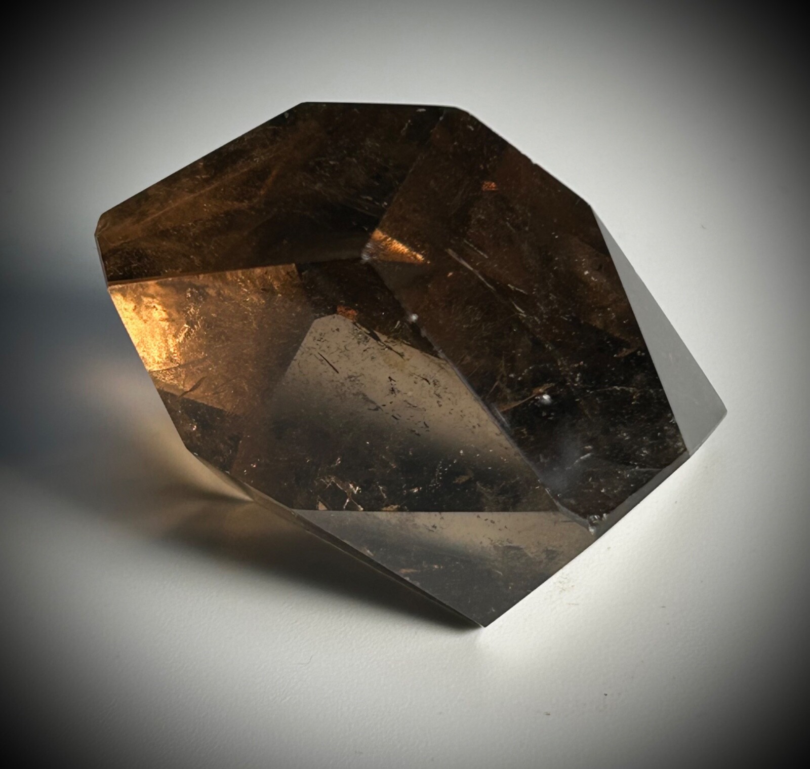 2.32″ Smokey Citrine Faceted Geometric Freeform 3.8oz (106 grams)
