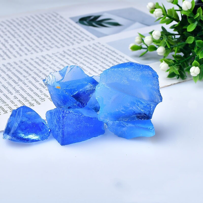 Raw Rough Blue Opalite Rocks Crystal Mineral Chunks Specimens Home Healing 1PC