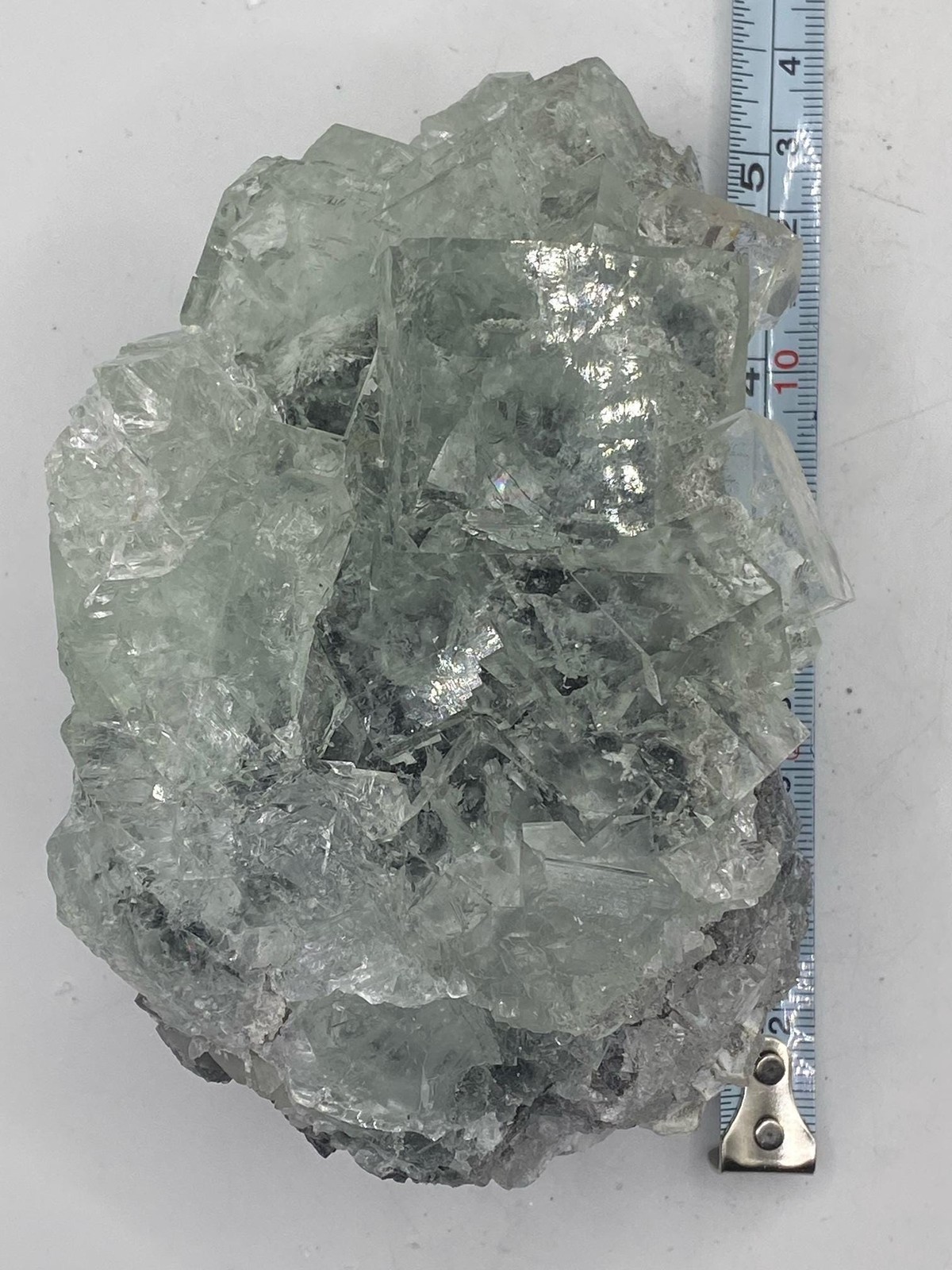 Clear Cubic Fluorite Cluster with Rainbow Flash! See Video!