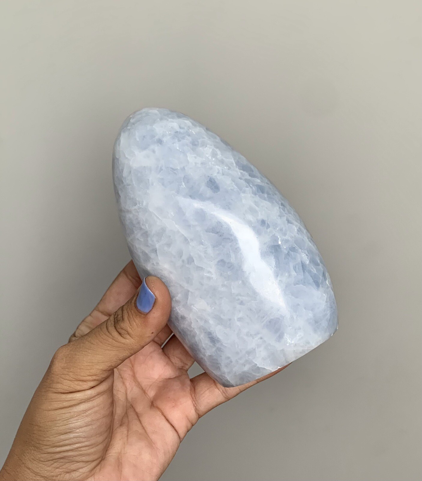 Blue Calcite Freeform 1.8 Pounds Crystal Freeform 4.8 Inches