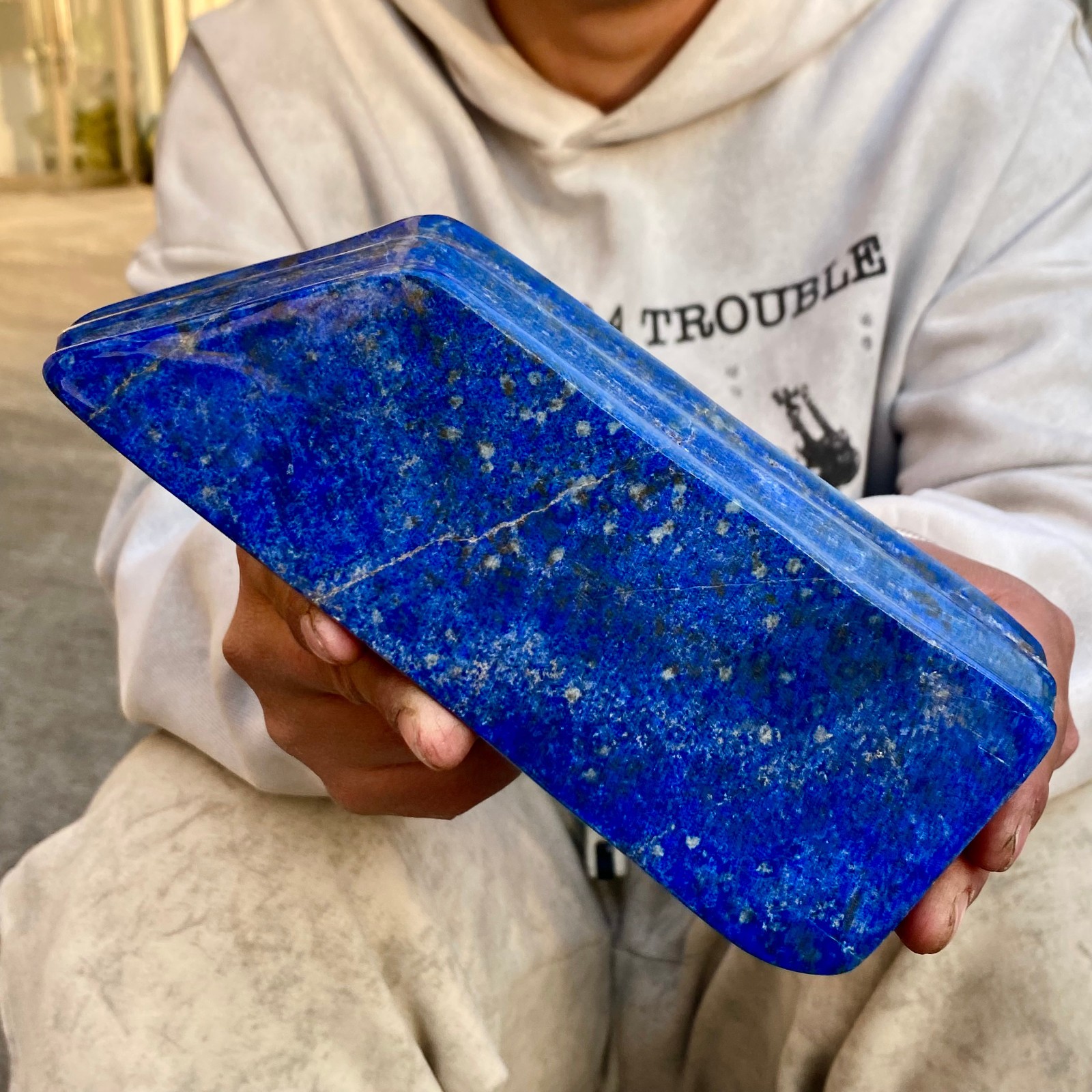 3.19LB Natural Stone Lapis Lazuli Freeform Polished Crystal Mineral Specimen