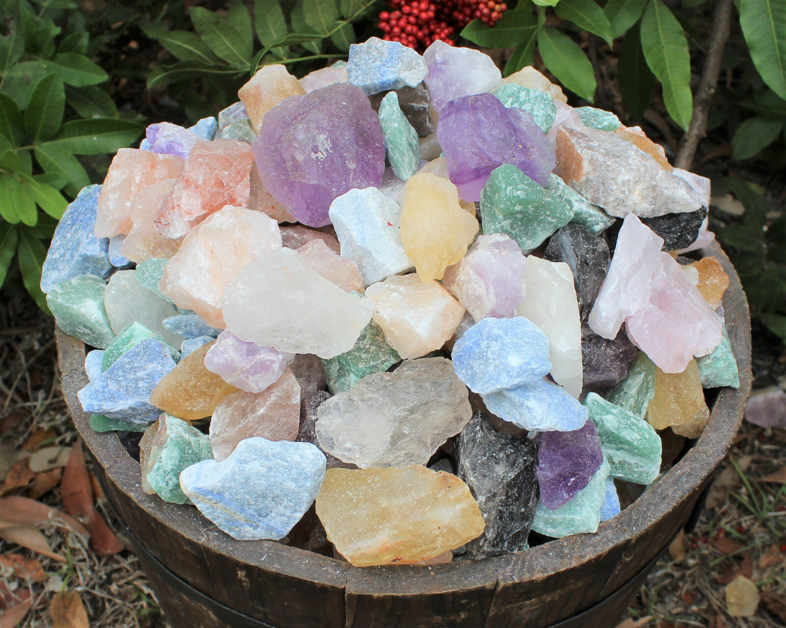 Mixed Quartz Crystal Set: 8 Different Natural Rough Quartz Stones (Bulk Lot)