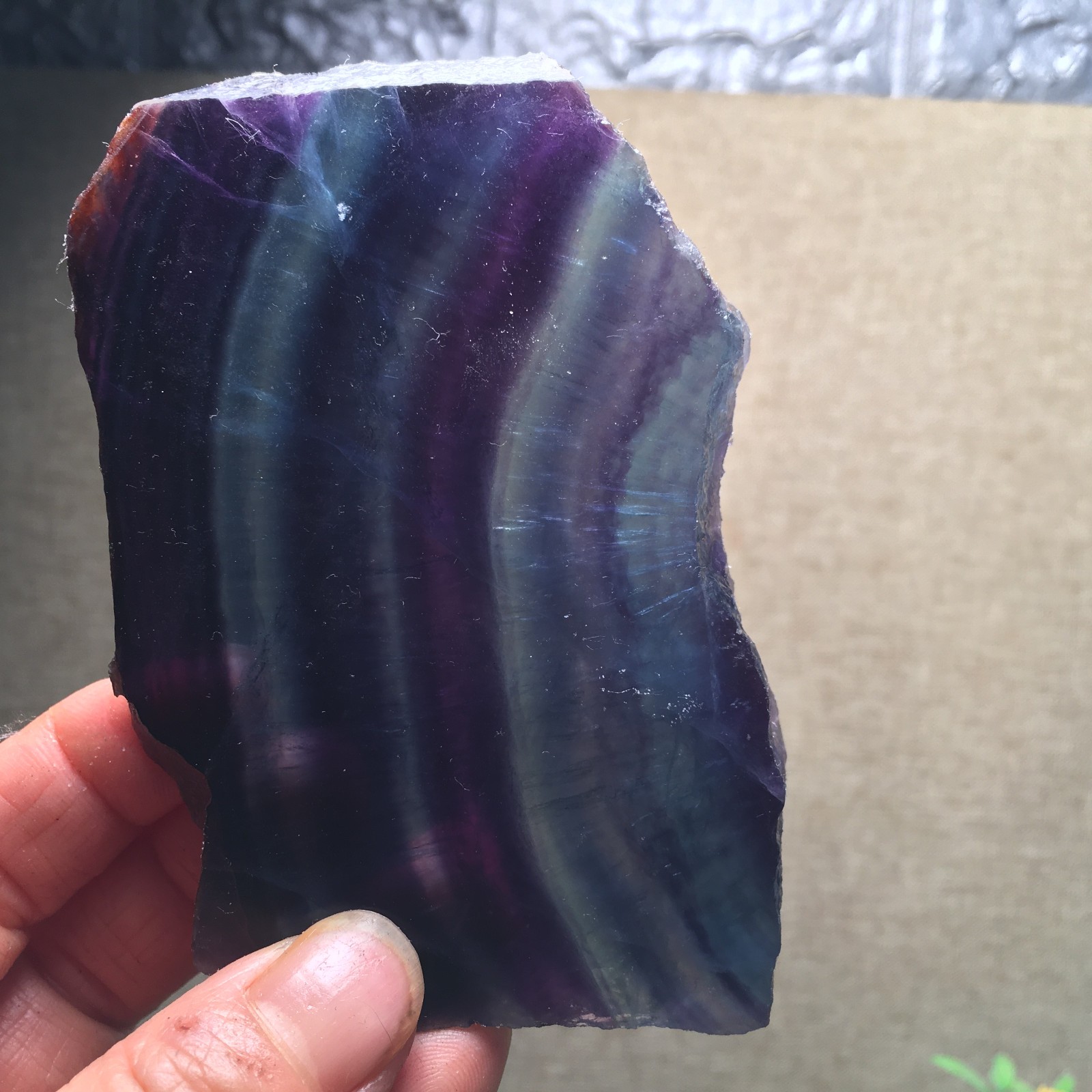 173g Natural Fluorite Crystal Rough stone specimens China fb1459