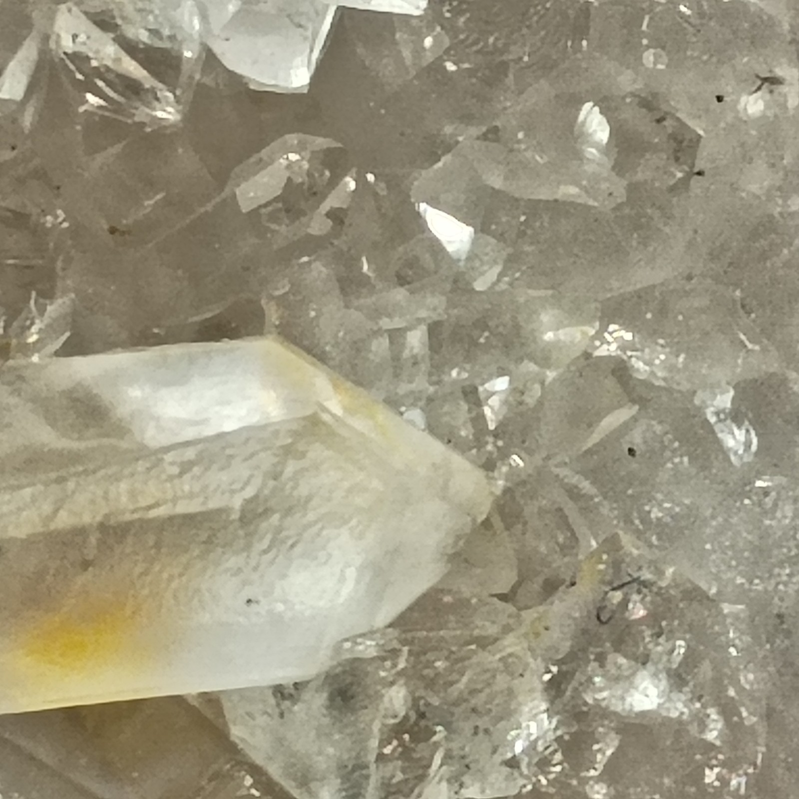 104g Quartz & Massive Topaz Crystal Silver Mines MO Historic Byrd Collection