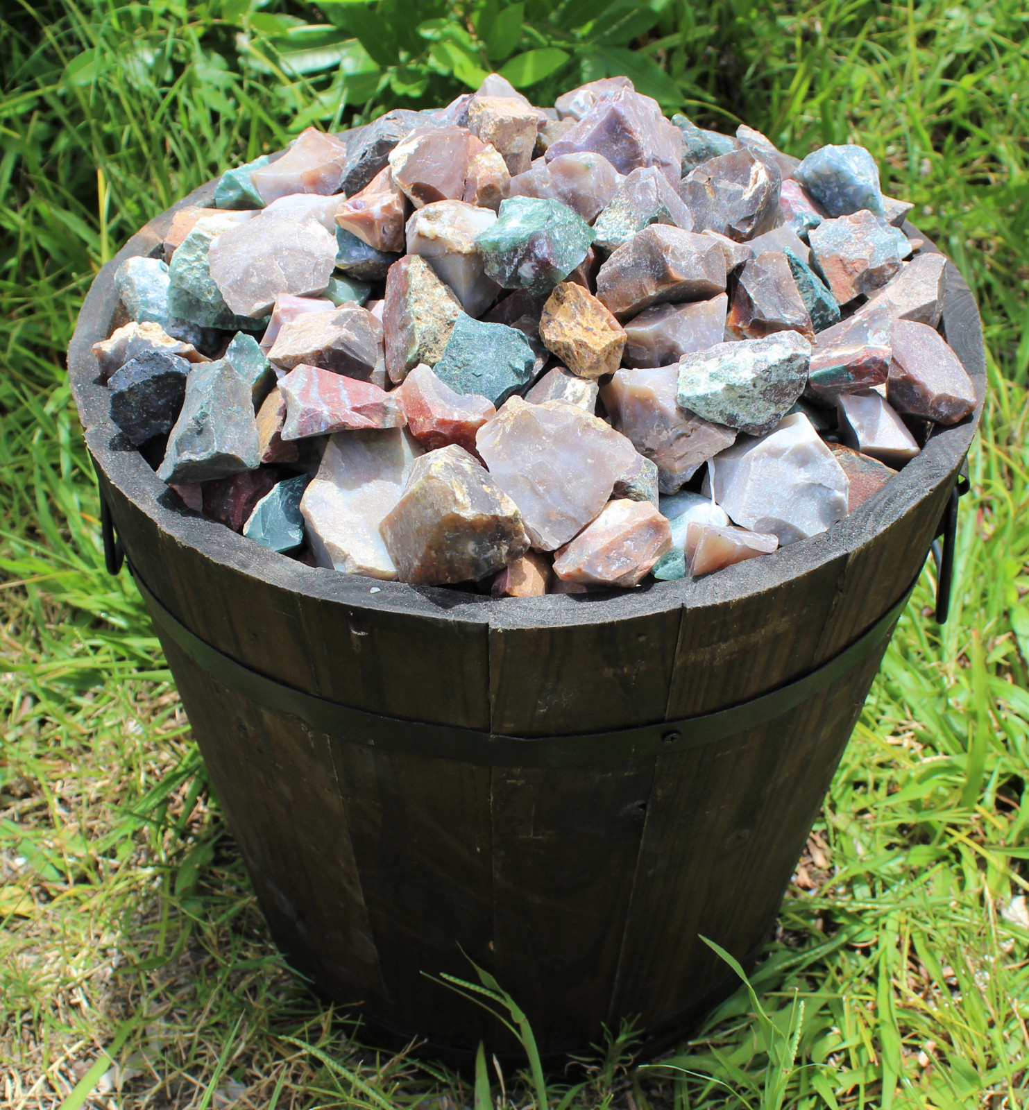5 lb Lot Natural Rough Fancy Jasper, Raw Gemstone Cabbing Rock Multi color 80 oz