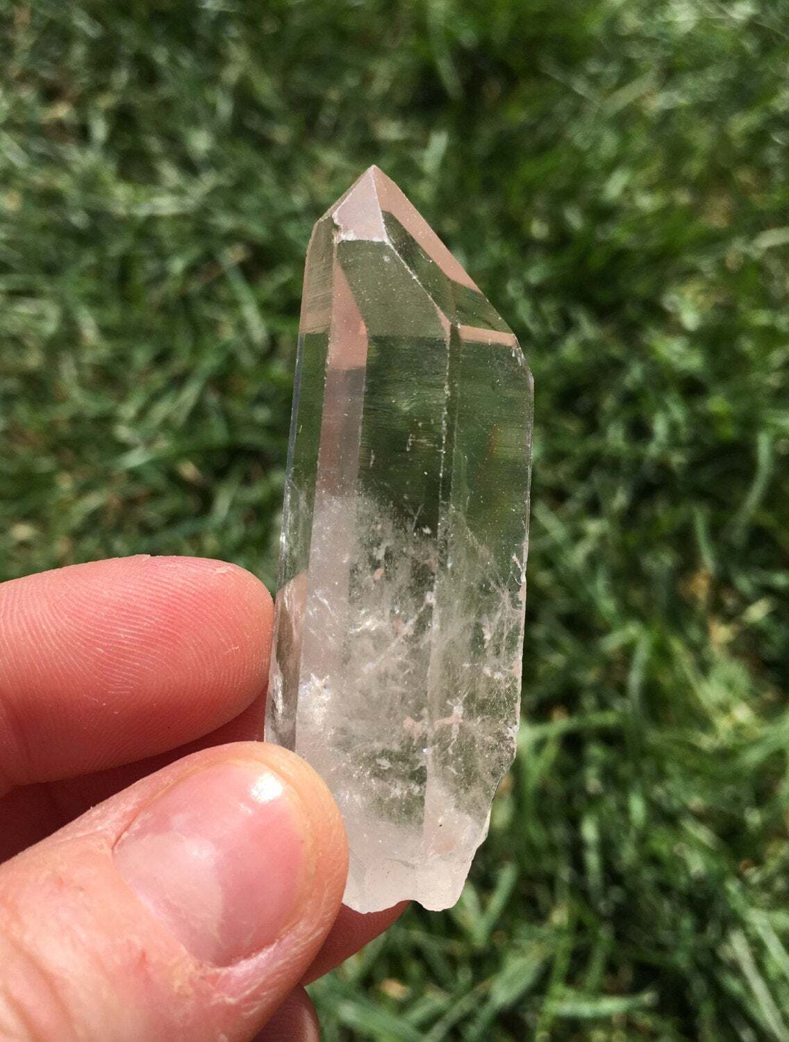 Raw Lemurian Quartz Crystal Point – Natural, Natural Lemurian Quartz from Brazil