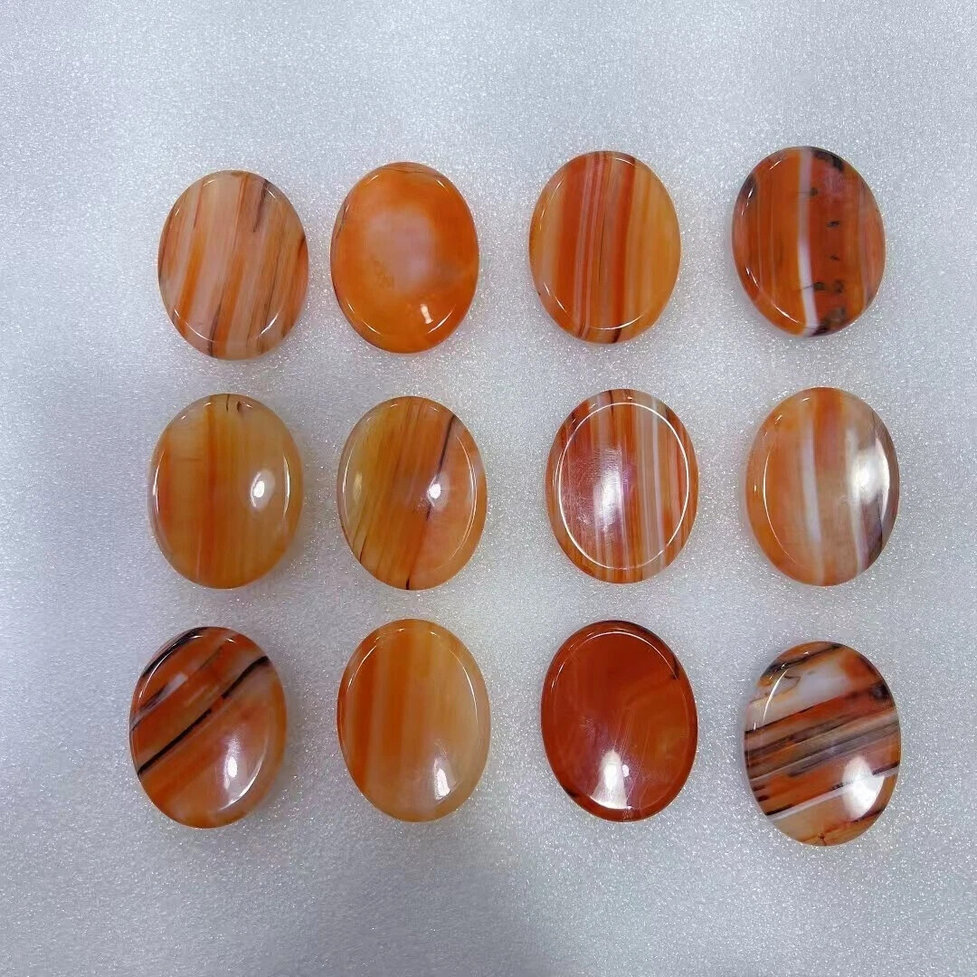 Wholesale! 50pcs Mix Crystal Oval Thumb Worry Stone Palm Stone Rei Healing Gift
