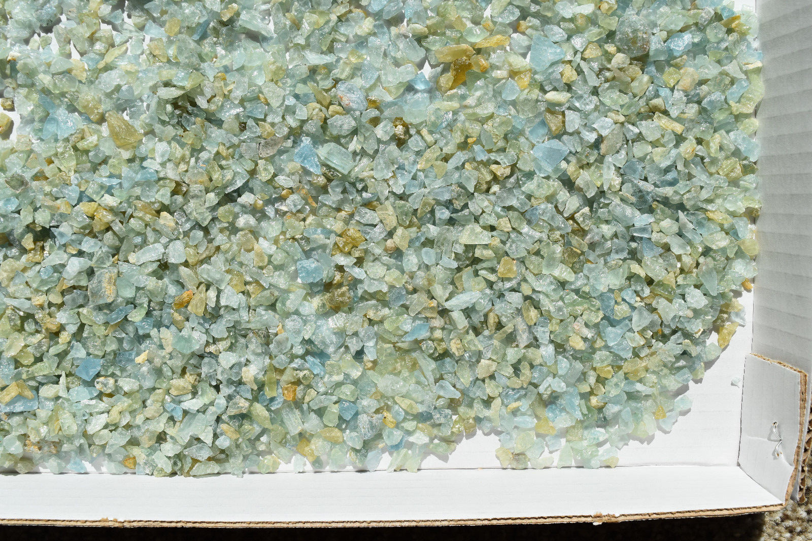 WHOLESALE Aquamarine / Beryl Chips Art Grids Orgonite Africa 700 grams # 5641