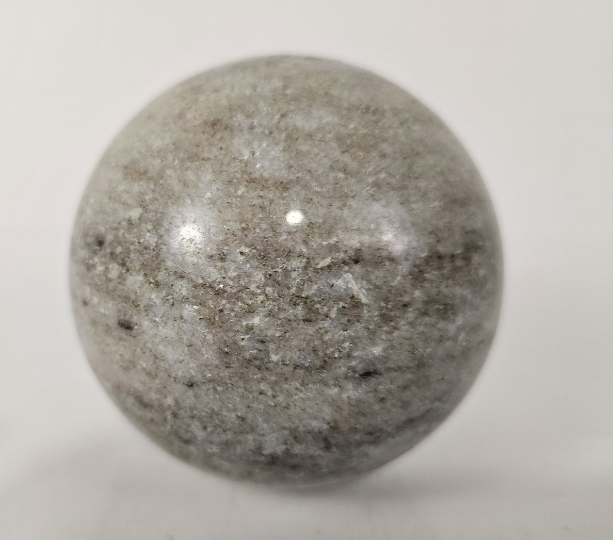 3.75” Natural Marble Granite Stone Decorative Ball Gray Paperweight Decor 3.1LB
