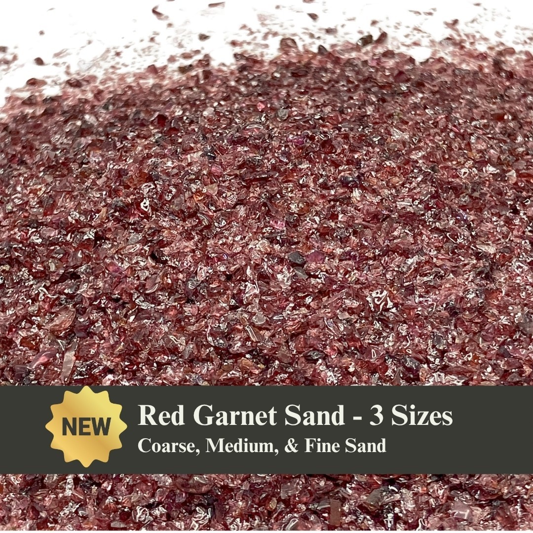Crushed Dark Red Garnet Sand, 3 Sand Sizes for Inlay, Sand & Memorial Jewelry