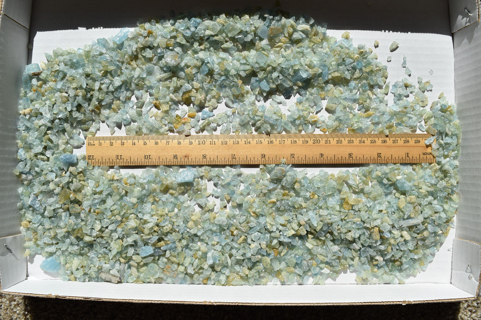 WHOLESALE Aquamarine / Beryl Chips Art Grids Orgonite Africa 700 grams # 5641