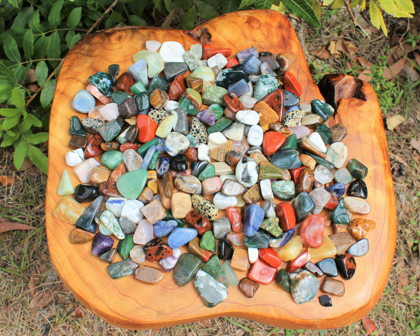 Assorted Mixed Tumbled Stones 2 lb Wholesale Bulk Lot SMALL (About 200)