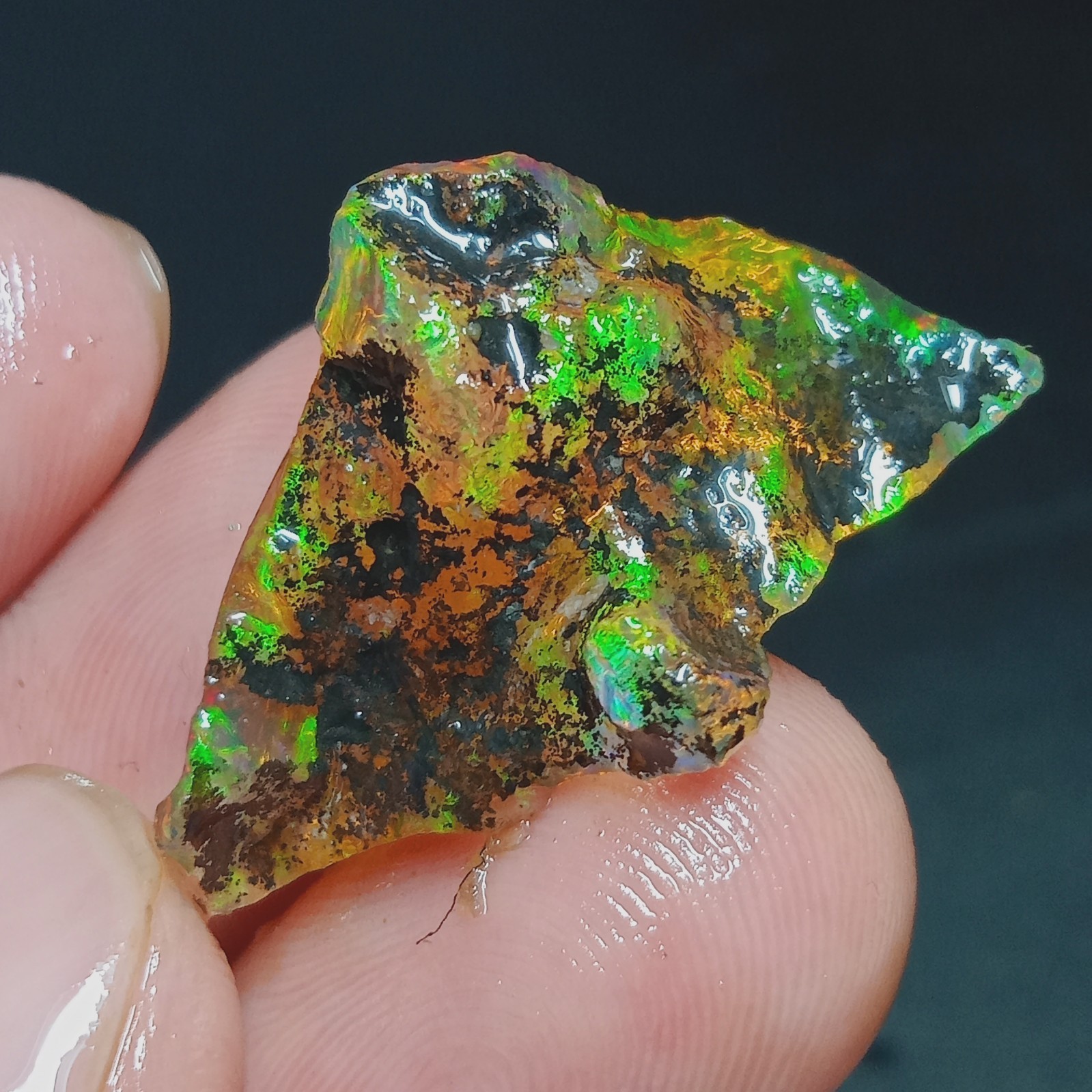 16.50 Ct Natural Ethiopian Welo Crystal Fire Opal Rough 29x15x10mm