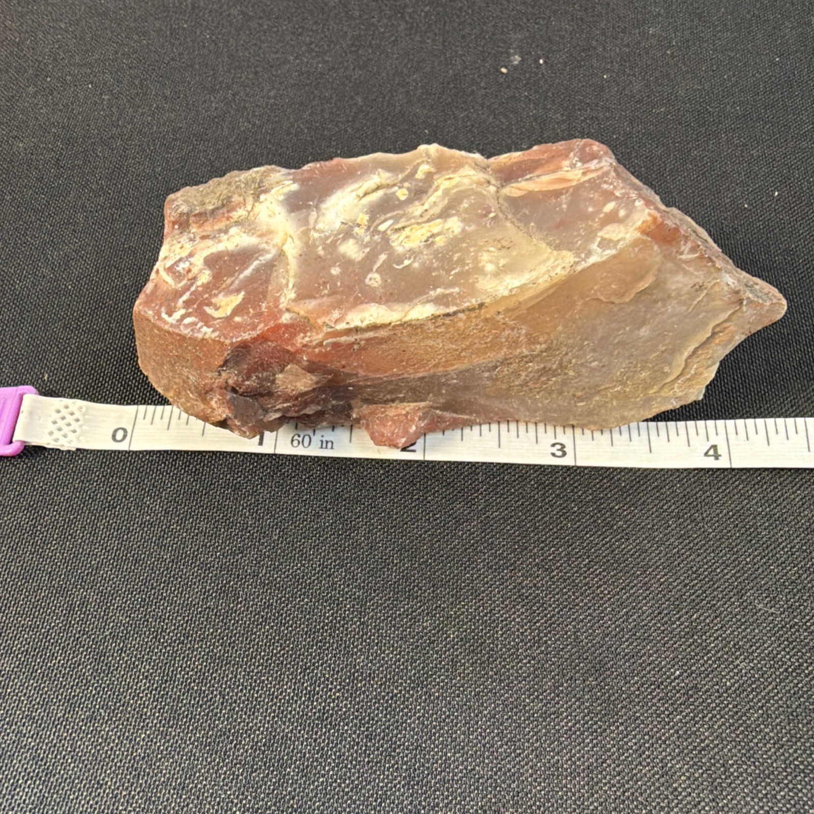 Beautiful Jasper Opaque Quartz Red Orange Uncut Natural Stone 194g G12