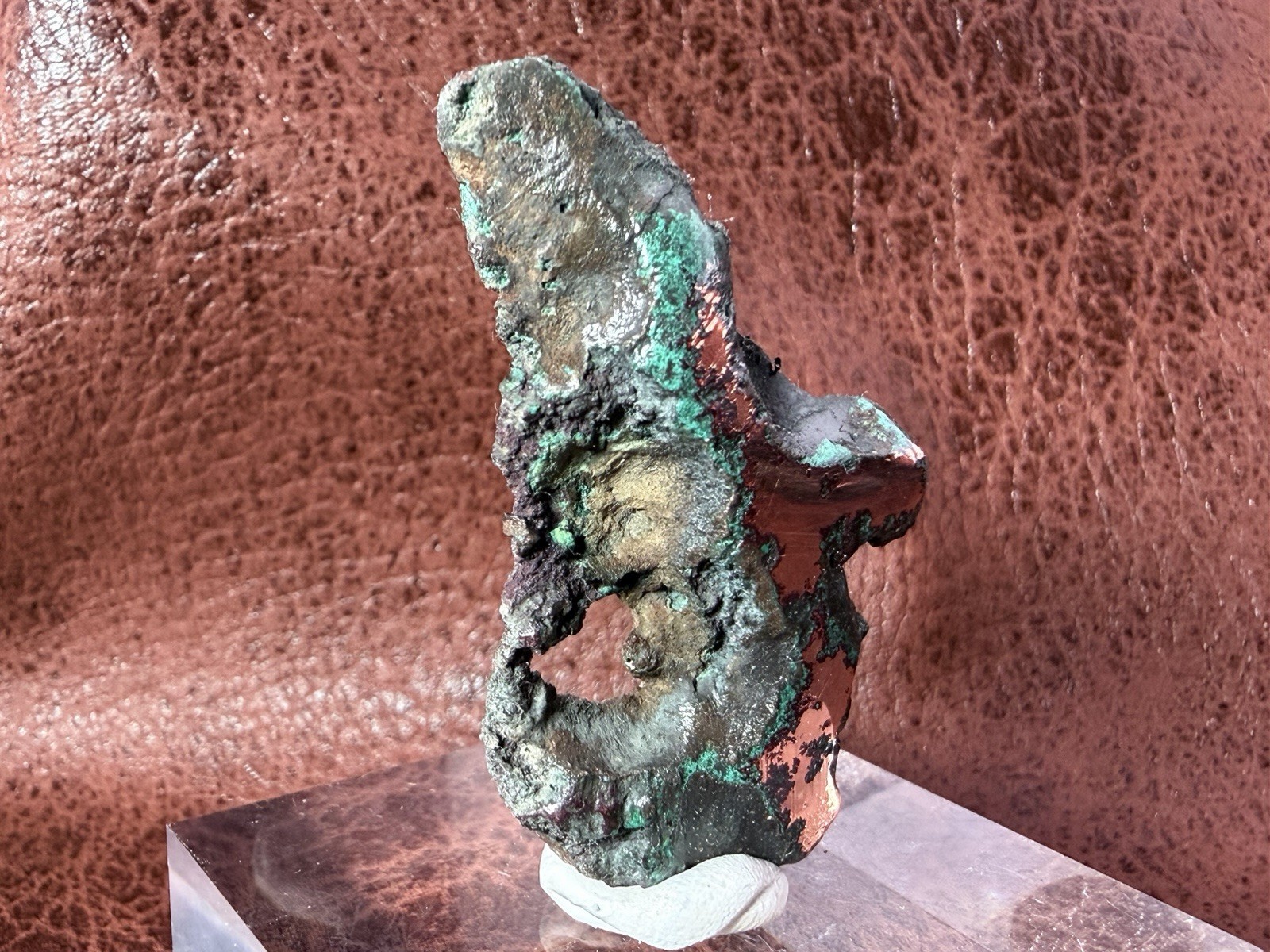 Natural Oxidized Green Glacial Float Copper with Buffed Finish, Michigan 30 g