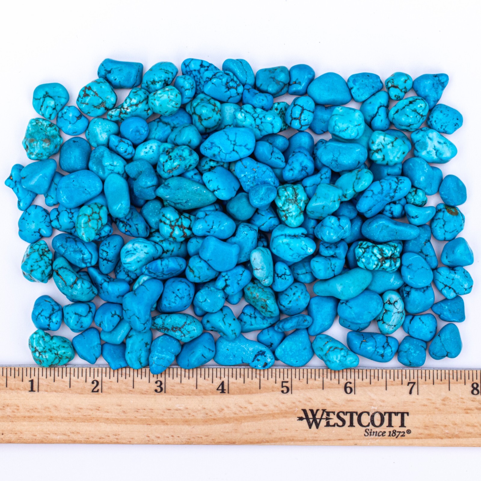 1 lb Tumbled Blue Turquenite Gemstone Crystal 175-195 Stones Bulk Rock Wholesale