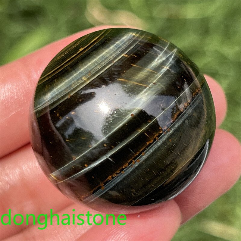 29mm+ 1pc Natural Blue Tiger’s Eye Jasper sphere quartz crystal Ball Healing 1pc