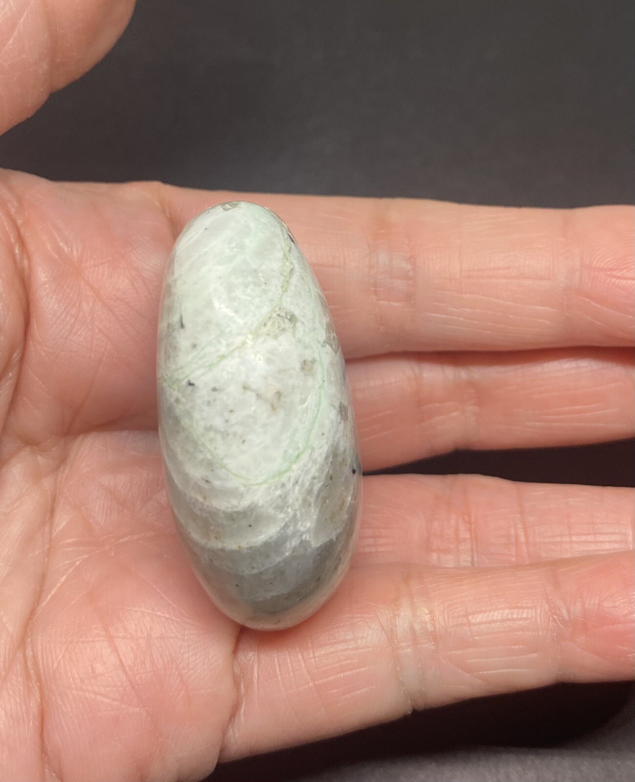 Garnierite Palm Stone Madagascar 45.3g Over 1 1/2in