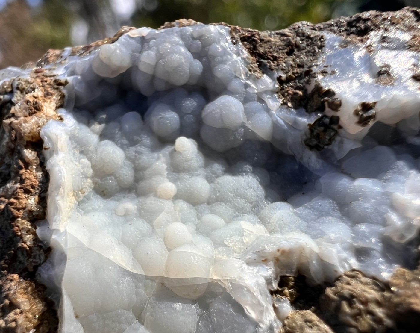 Botryoidal Blue Chalcedony Vug – Gleichenberg, Austria – 165 Grams