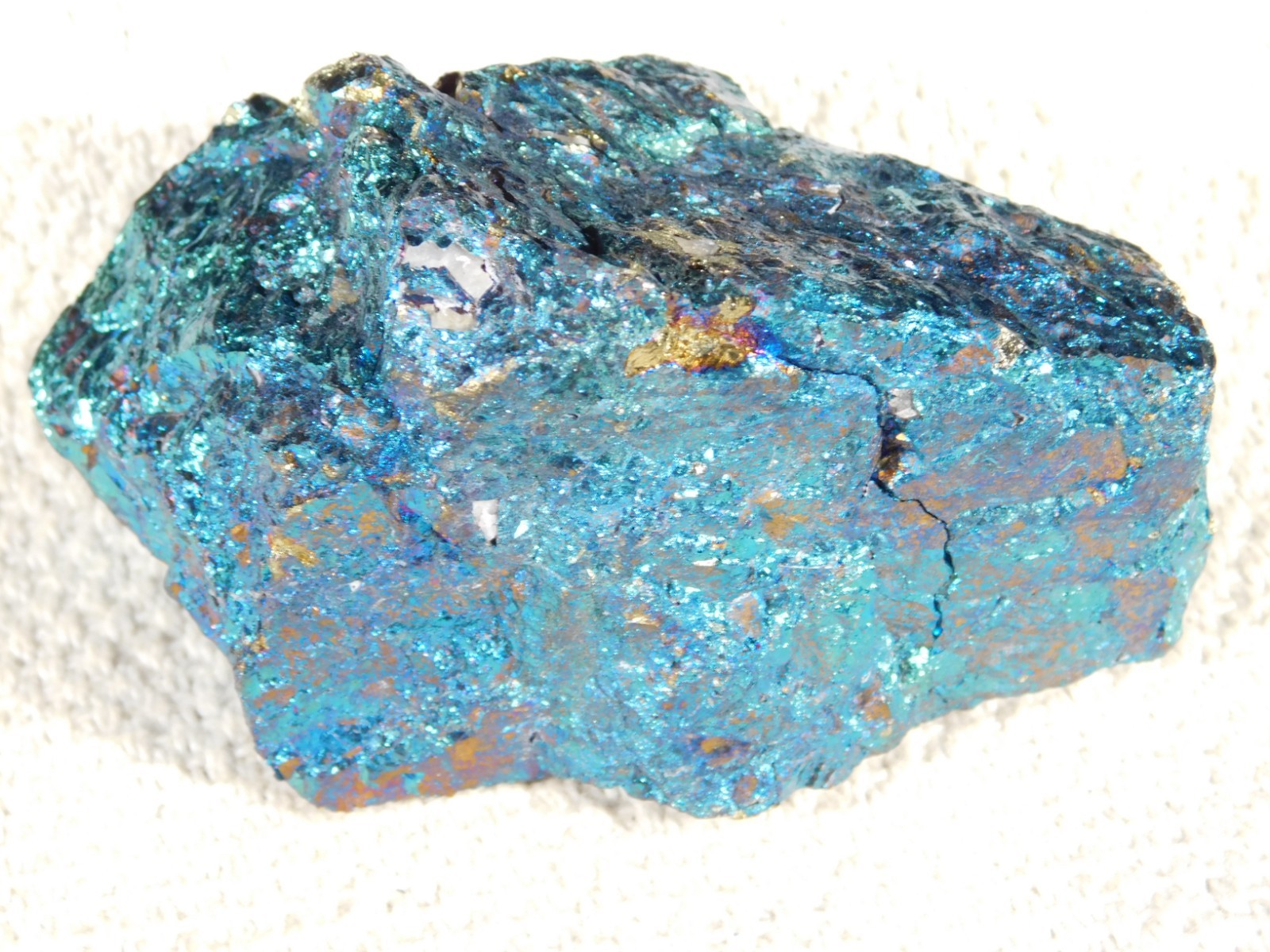LARGER Bright IRIDESCENT Peacock Copper Chalcopyrite or Peacock Ore Mexico 347gr