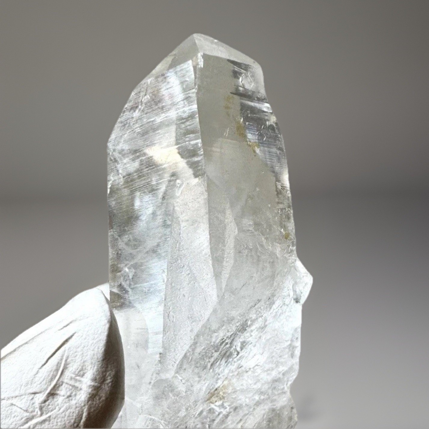 “Ice Window”Hashupi Himalayan Quartz Lemurian Lines High-Clarity Akashic Crystal