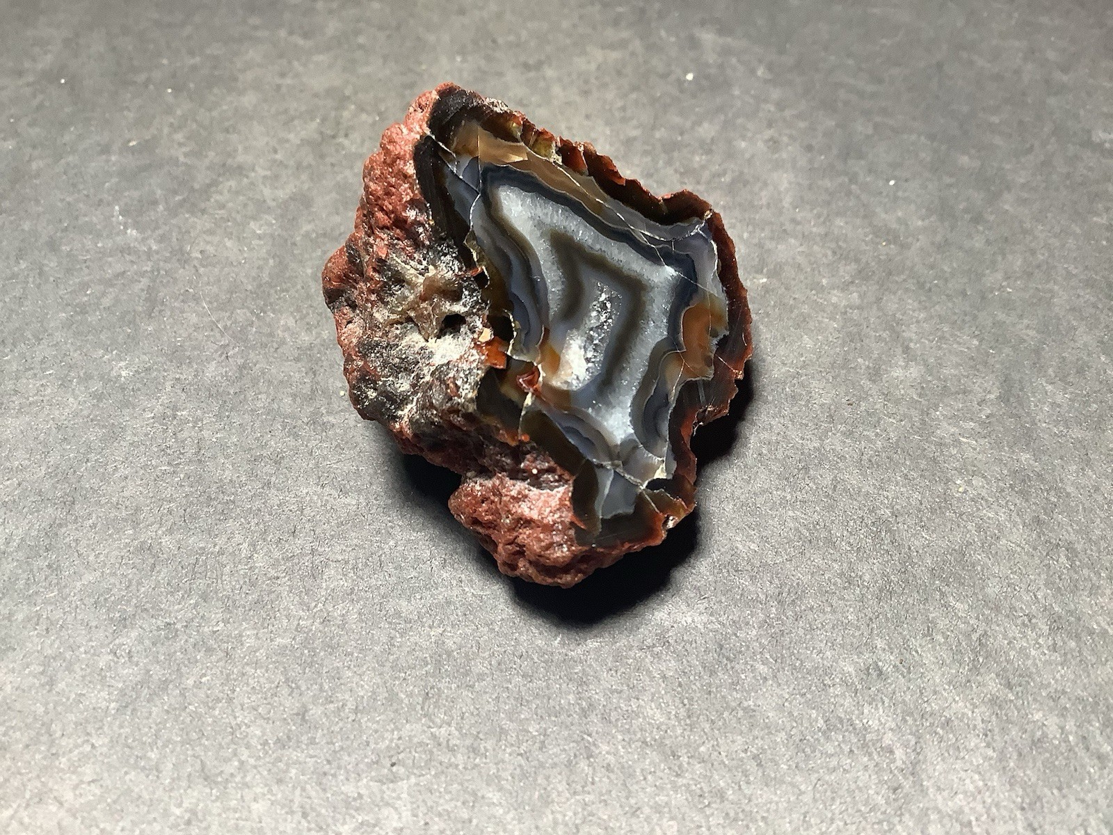 Crater Agate Specimen, Polished Face 40x40x24mm, 2.0 Oz #698