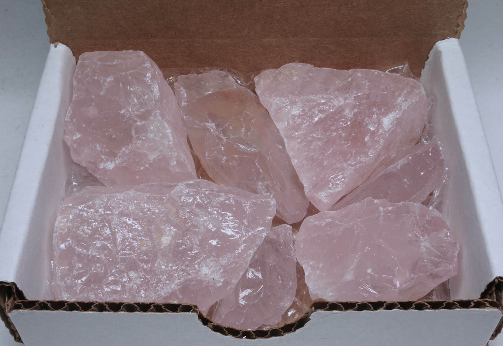 Rose Quartz 10 Oz Box Natural Pink Crystal Chunks Wholesale Raw Gemstones
