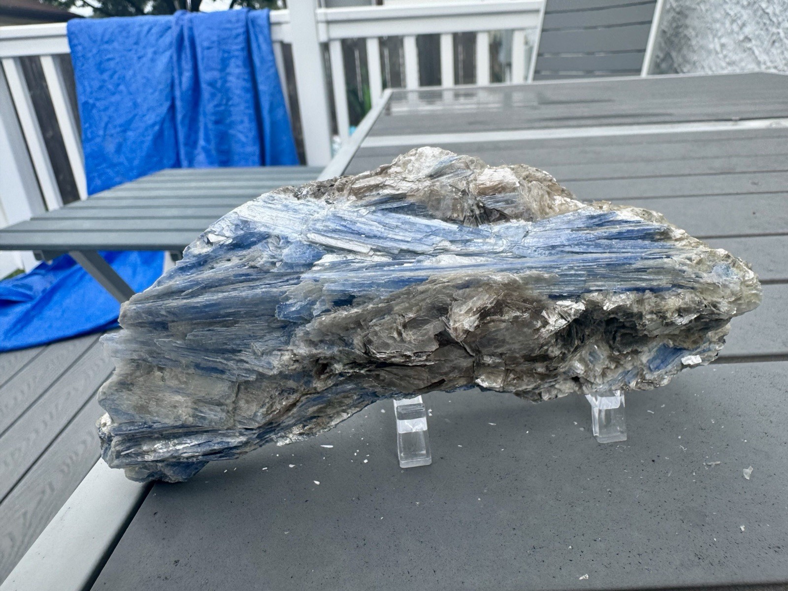 Over 1 Lb Blue Kyanite Comes With Acrylic Stand.
