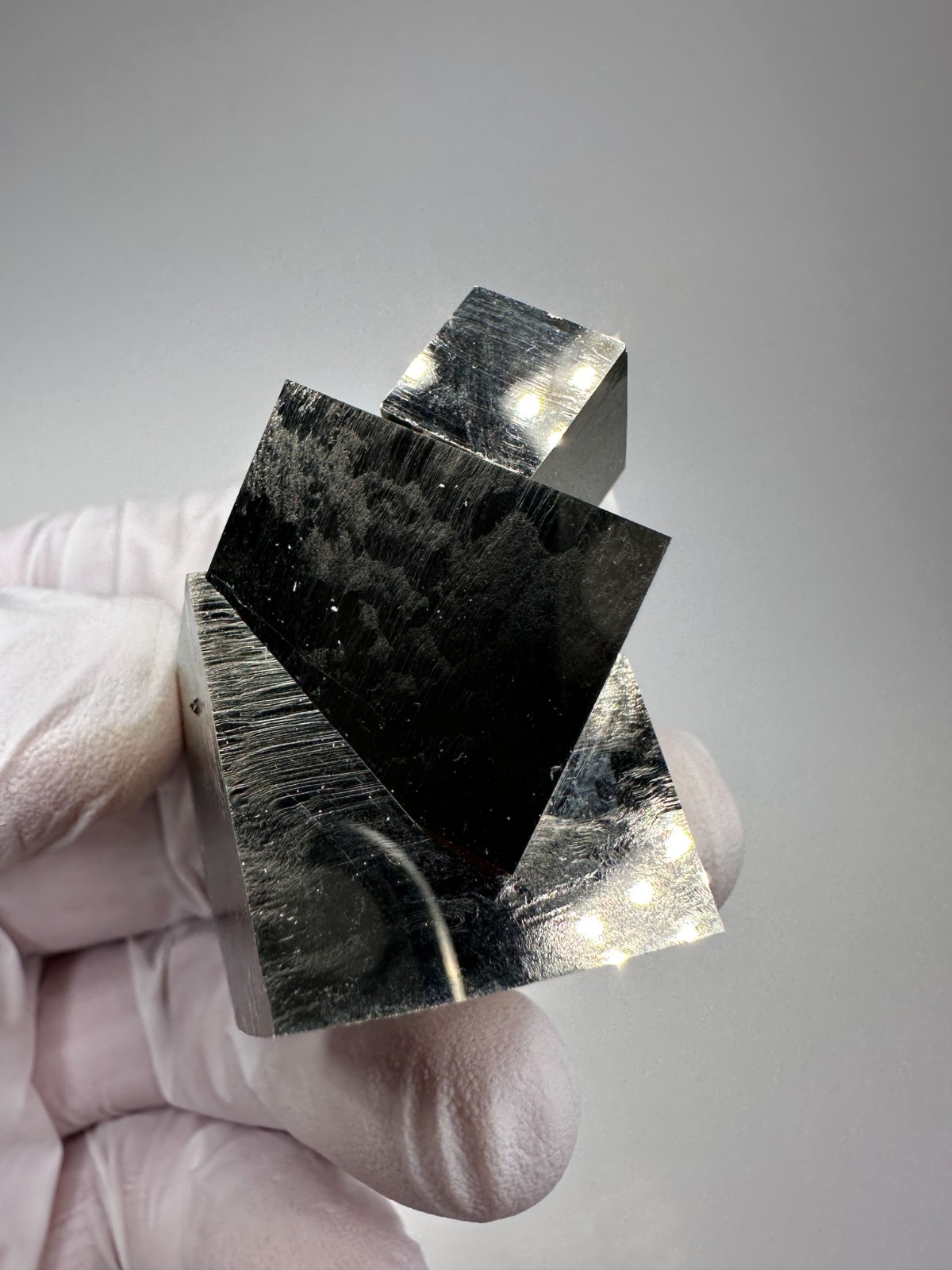 Rare Lusterous Entwined Interlocking Pyrite Cube Cluster_Spain