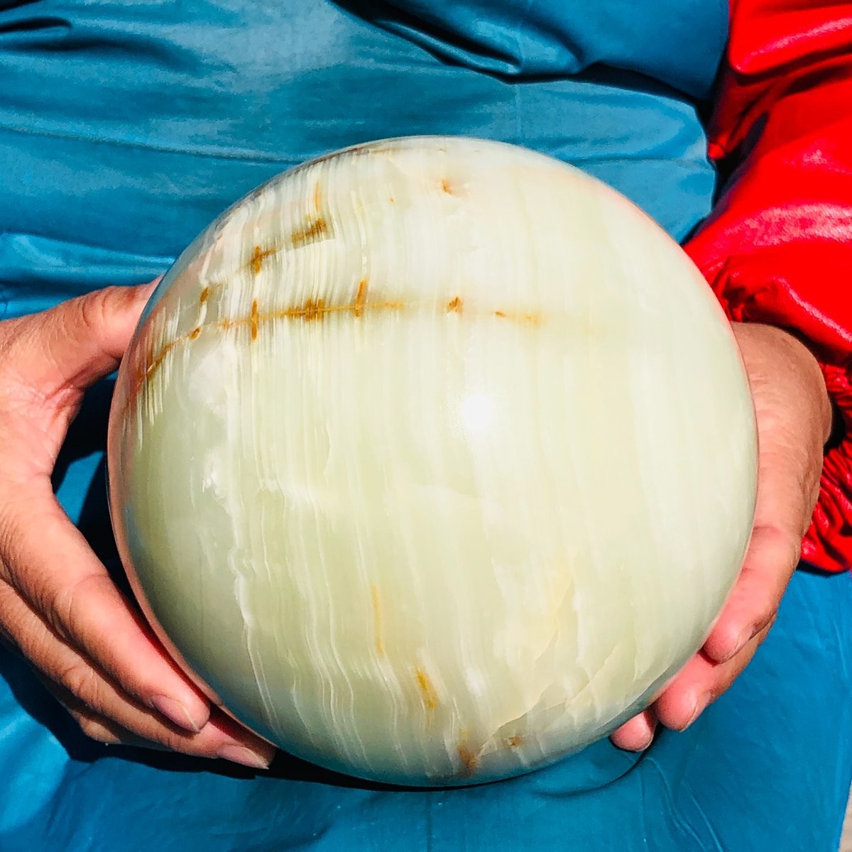 5450g Natural Afghan Jade Chakra Quartz Sphere healing ball Specimen