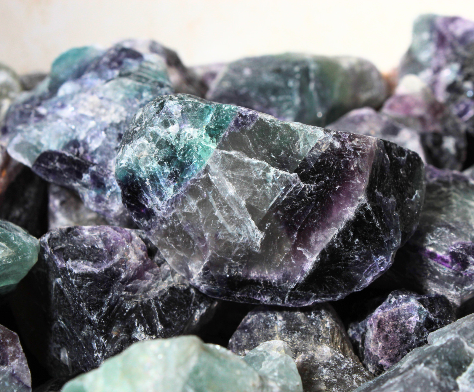 Rainbow Fluorite – Rough Rocks for Tumbling – Bulk Wholesale options