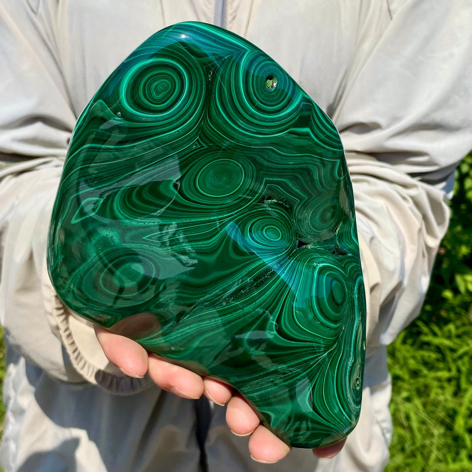 4.96LB TOP Natural Malachite crystal quartz Mineral specimen Reiki gem