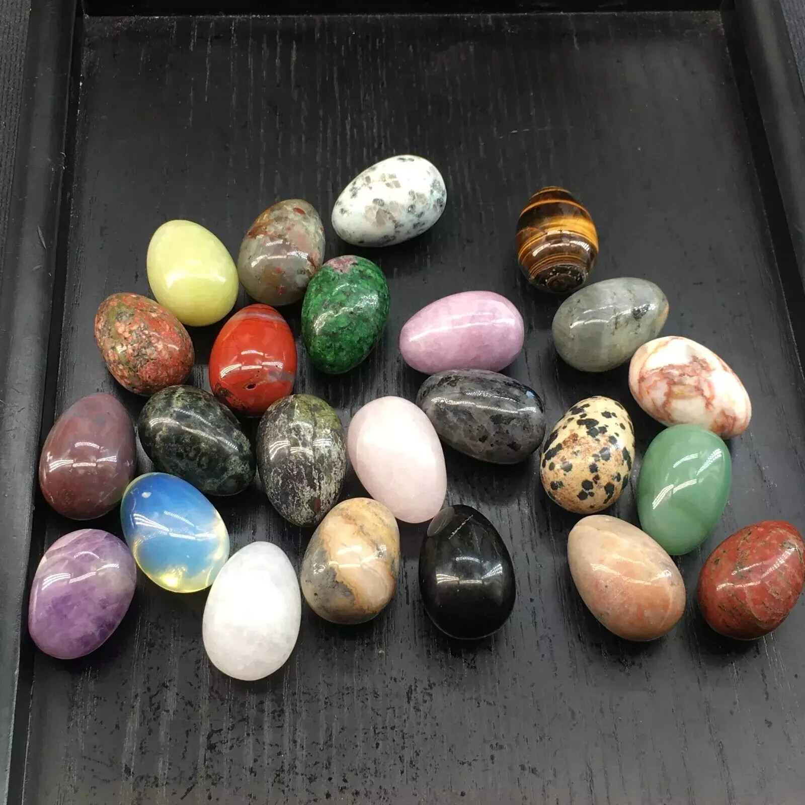 10pc Natural mixed quartz egg carved crystal egg reiki random
