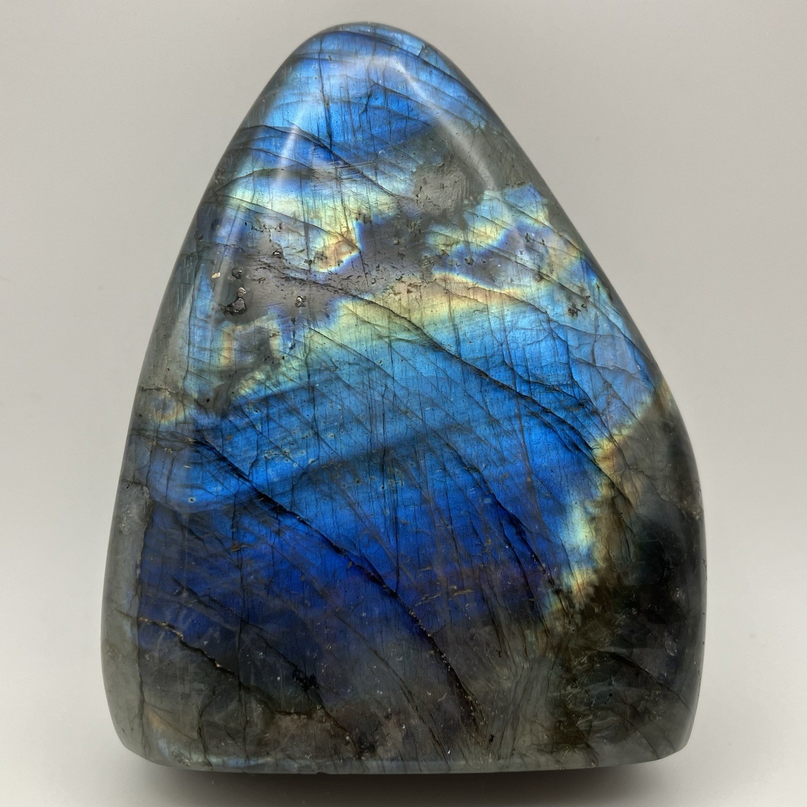 99mm XL 1+LB Rainbow Labradorite Freeform Tower Crystal Gemstone Specimen 504g