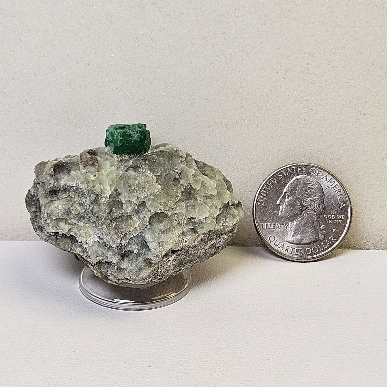 Large Fully Terminated Emerald Specimen On Quartzite Matrix U.S Seller Swat