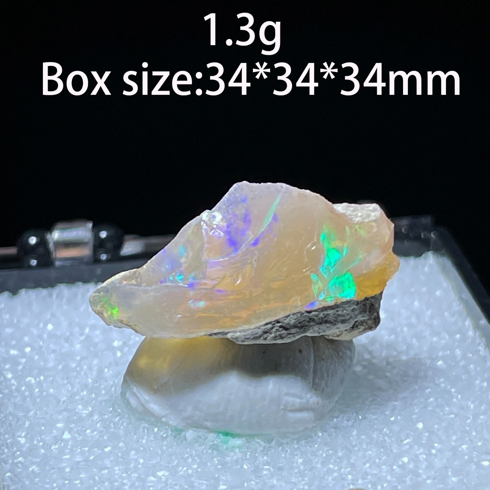 Natural Colorful Ethiopia Opal (No water) Gem Mineral Specimen (Need lighting)