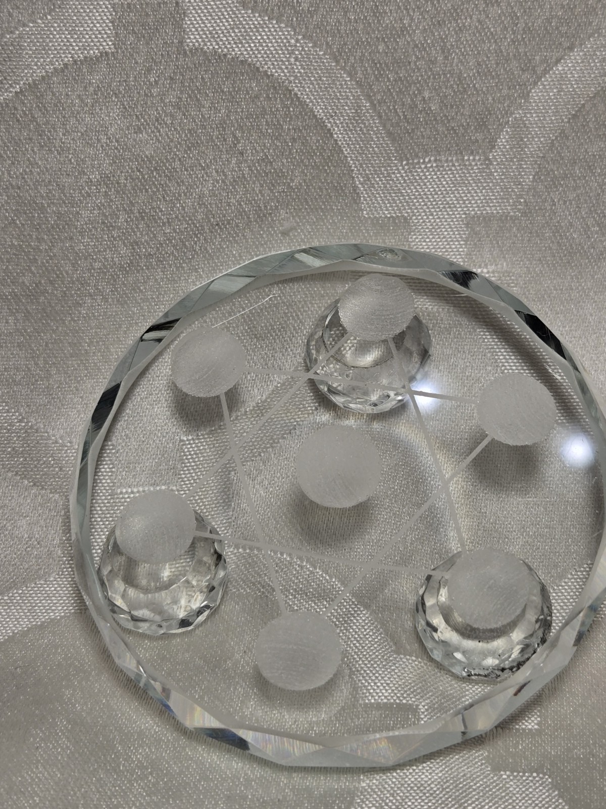 Crystal Stand for Sphere Chakra Stones Set Charging Plate Only NO Stones