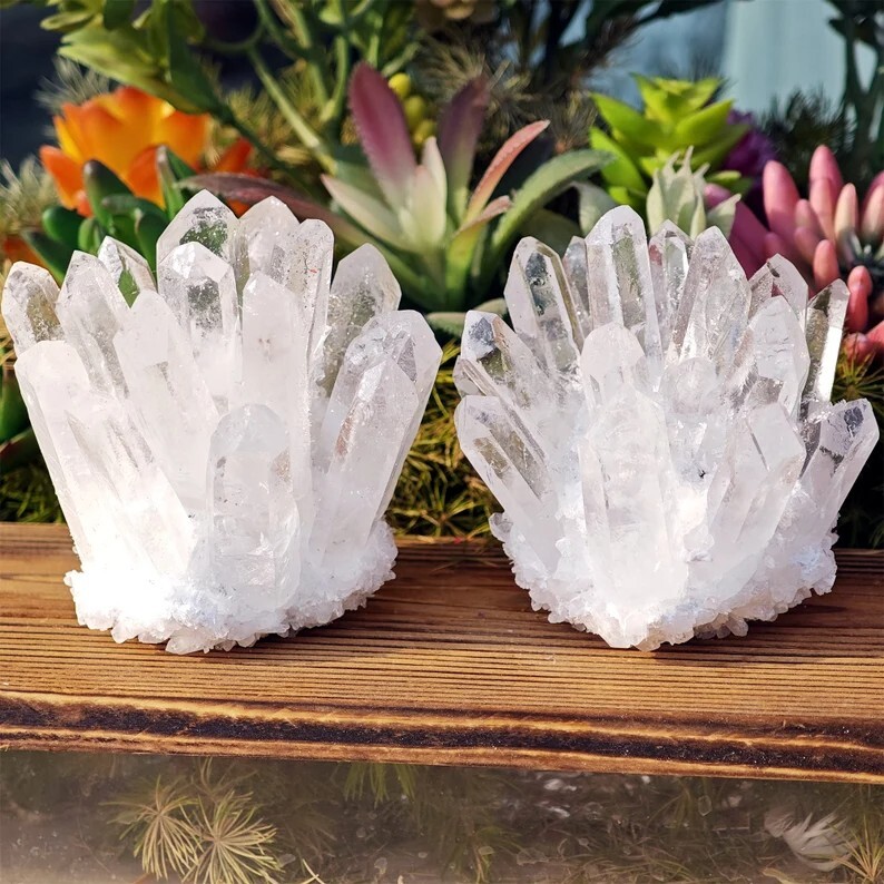 200g+ Rare Large Raw Clear Quartz Crystal Cluster Quartz Mineral Specimens Decor