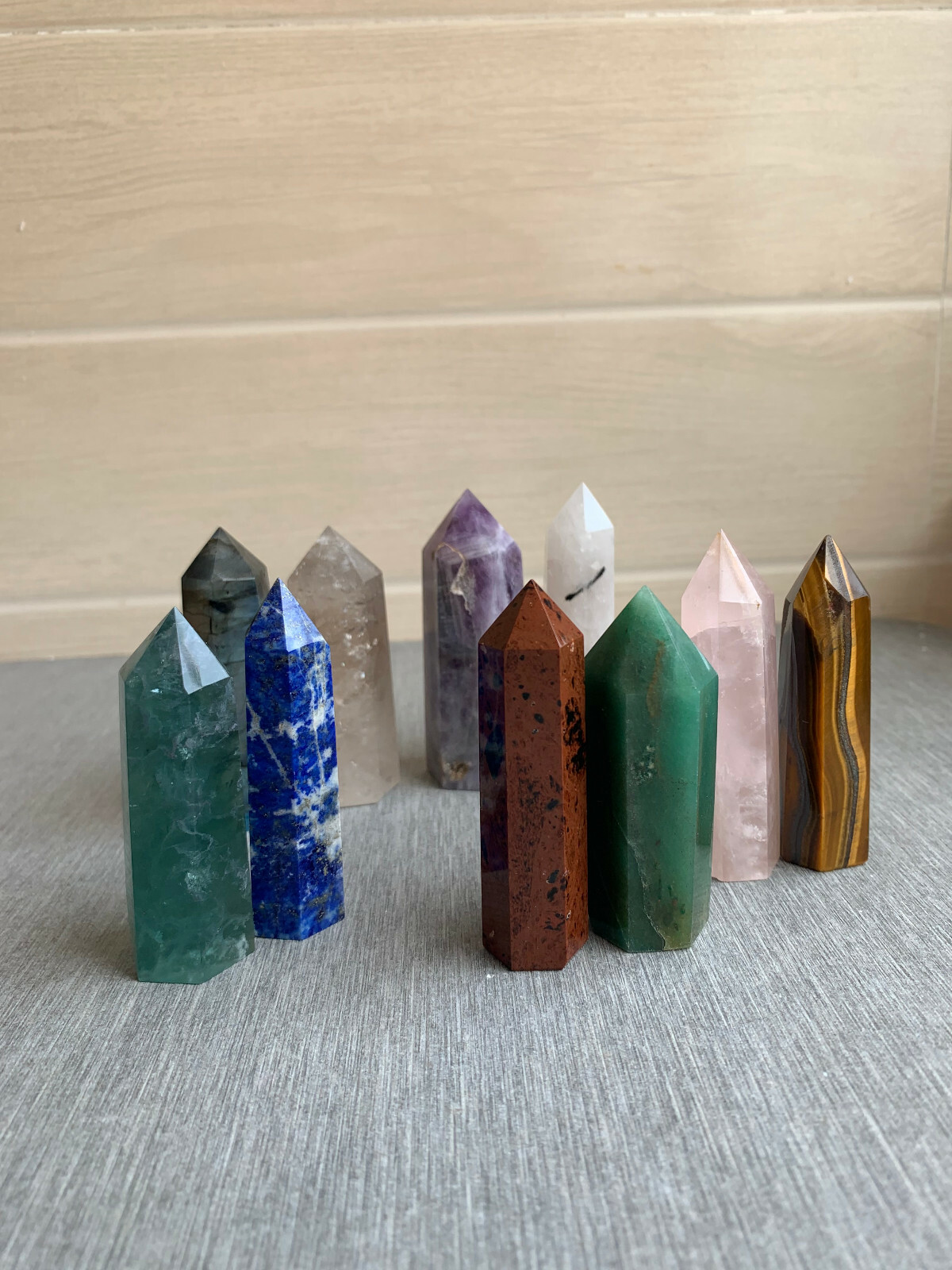 10pcs Natural crystal tower quartz obelisk crystal wand point healing random