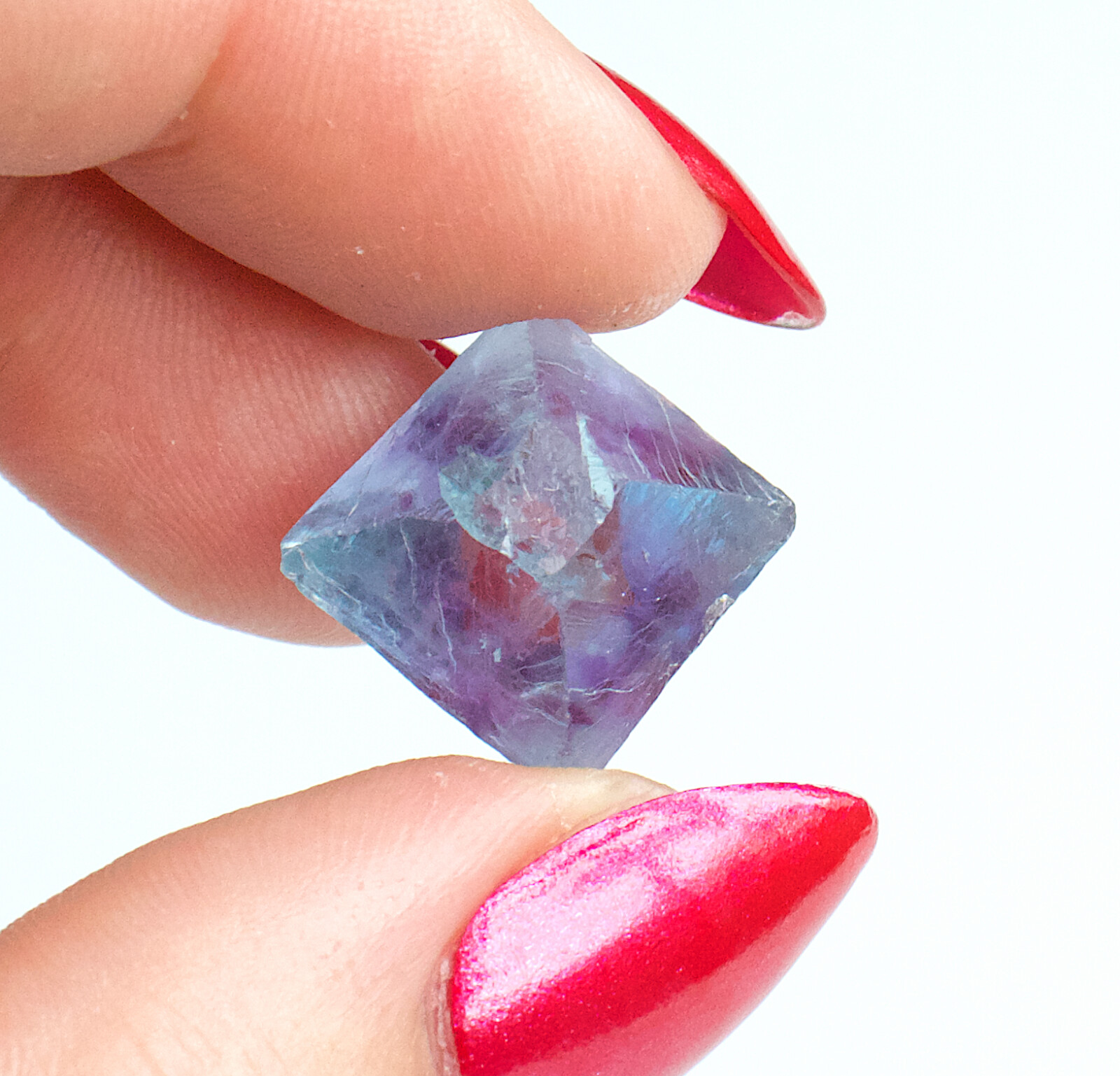 Fluorite Octahedron Gemmy Blue & Purple Color Cave In Rock, Illinois 2.0 Cms