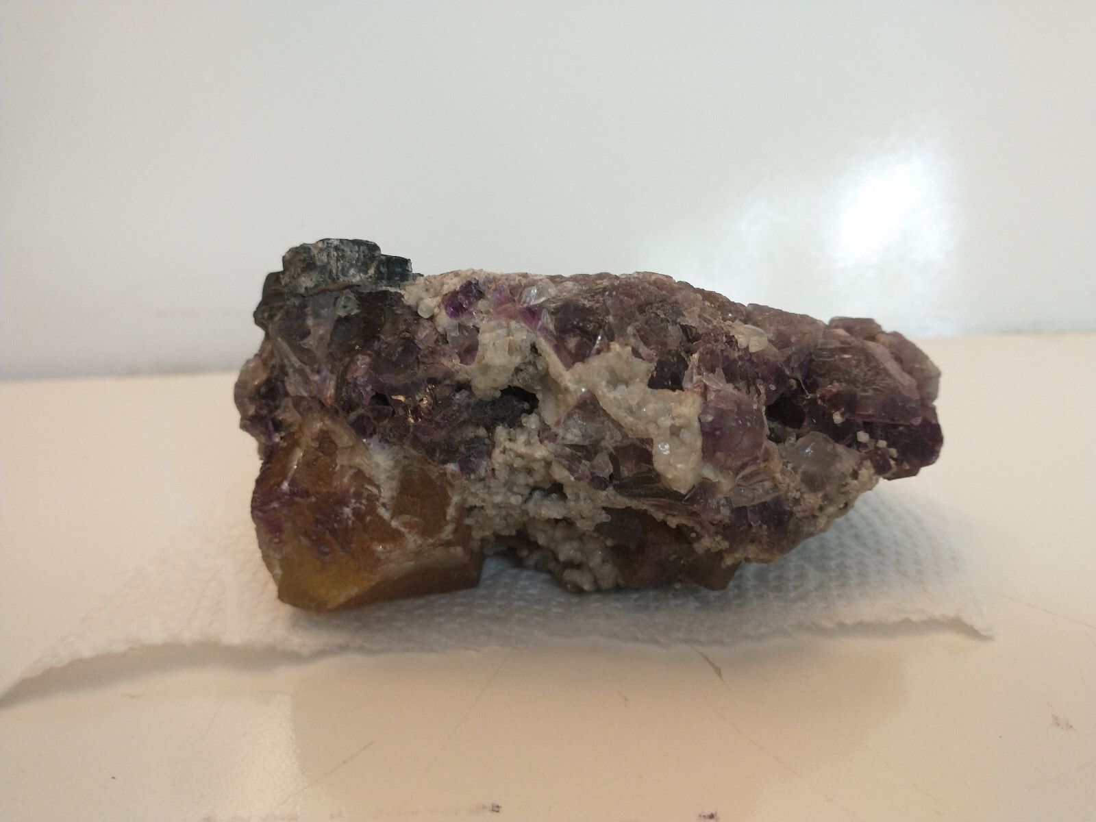 Amethyst, Calcite, & Other Minerals in Sample as Found Over 1 1/2 lbs.
