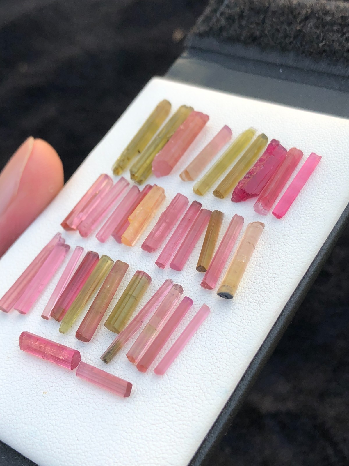 35Cts Natural Mix Color Tourmaline Rough Crystals Lot