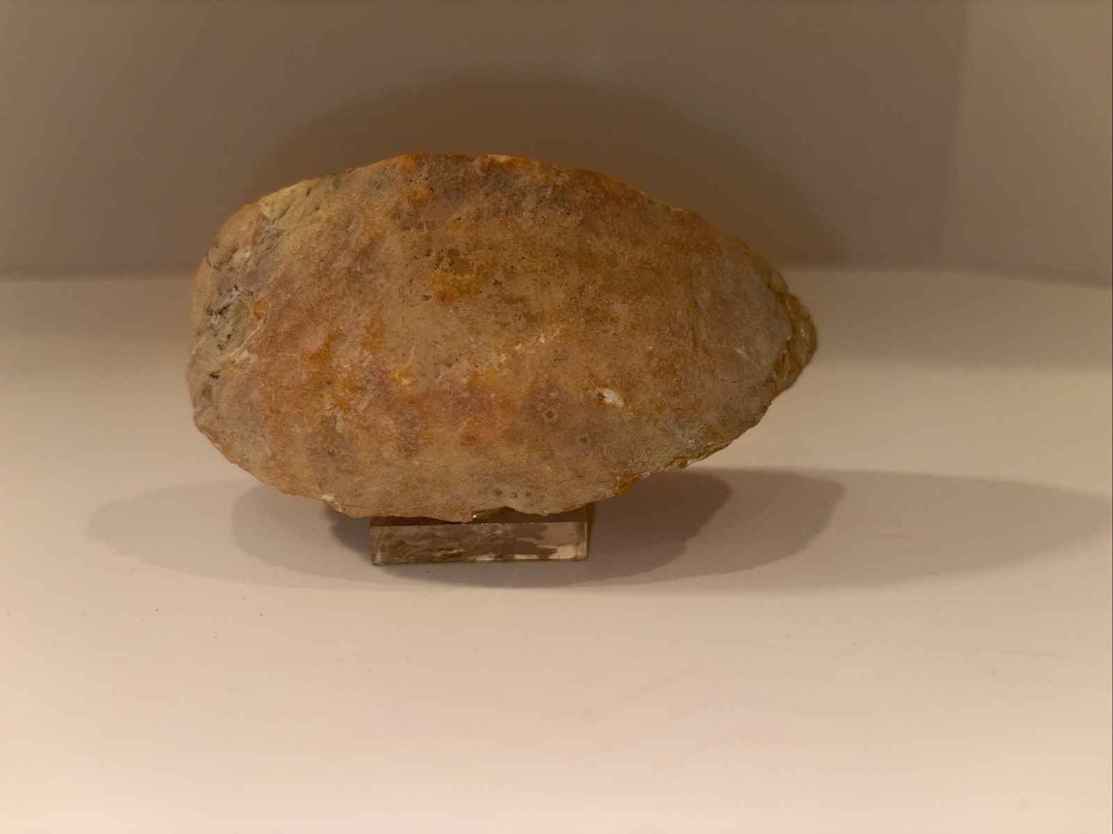 Agate Geode Rock w/ Beach Sun Display 4” Lucite Base